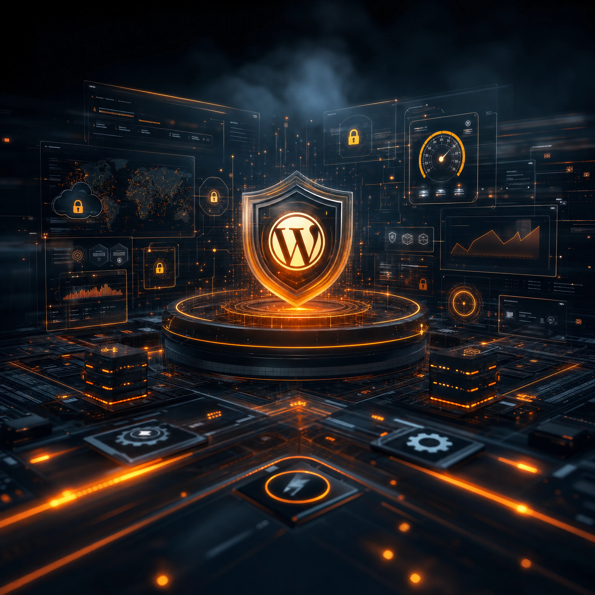 WordPress security and optimization dashboard